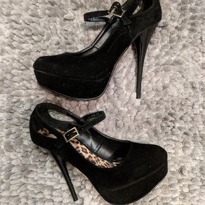 Black Velvet Heels